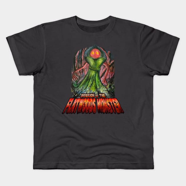 Flatwoods Invasion Kids T-Shirt by theartofron